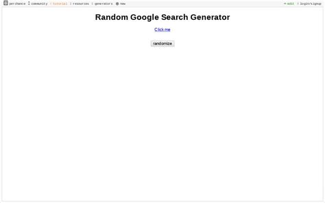 Random Google Search Generator .